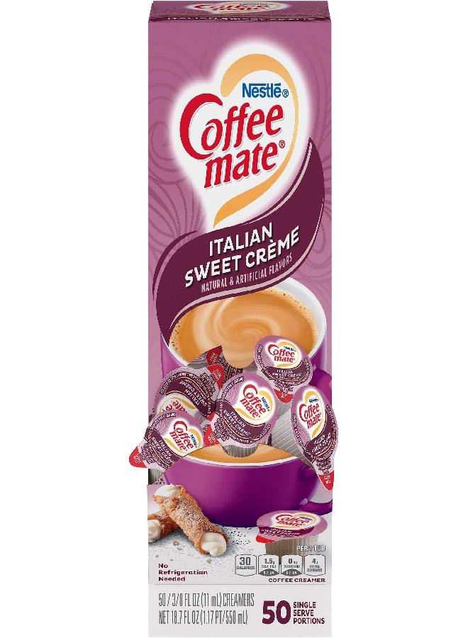 Coffee Mate Coffee-mate Italian Sweet Creme Creamer - Rich Gelato Italian Creme Flavor - 50/box - Image 3
